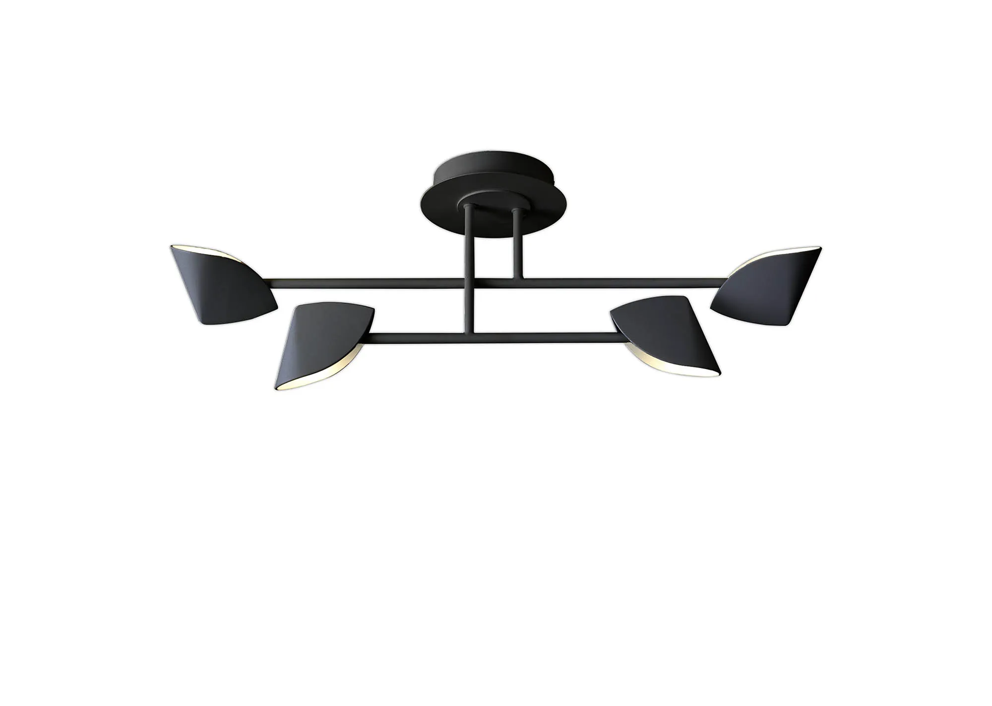 Capuccina Black Ceiling Lights Mantra Semi Flush Fittings